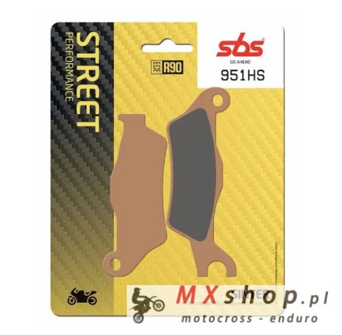 SBS KLOCKI HAMULCOWE KH715 STREET PERFORMANCE (EXCEL) SINTER KOLOR ZŁOTY PASUJE DO: SUZUKI GSX-S 125 18-25, GSXR 125 R 18-24, GS