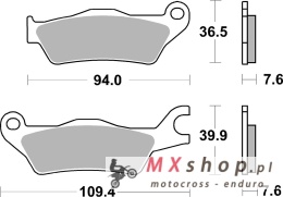 SBS KLOCKI HAMULCOWE KH715 STREET STANDART CERAMIC PASUJE DO: SUZUKI GSX-S 125 18-25, GSXR 125 R 18-24, GSXR 150 R 16-18, HONDA