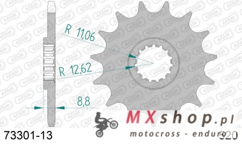 AFAM 2026/04 ZĘBATKA PRZEDNIA 1248 13 KTM SX/EXC '91-'25 (JTF1901.13) (ŁAŃC. 520)