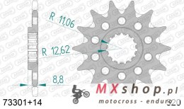 AFAM 2026/04 ZĘBATKA PRZEDNIA 1248 14 KTM SX/EXC '91-'25 SAMOOCZYSZCZAJĄCA (JTF1901.14SC) (ŁAŃC. 520)