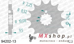 AFAM 2026/04 ZĘBATKA PRZEDNIA 2084 13 KTM SX 85 04-17 (JTF1907.13) (ŁAŃC. 428)