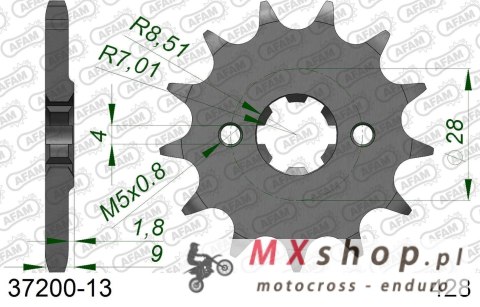 AFAM 2026/04 ZĘBATKA PRZEDNIA 2223 13 APRILIA 125 RS4 4 11-16 (JTF712.13) (ŁAŃC. 428)