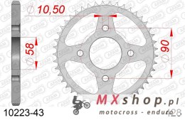 AFAM 2026/04 ZĘBATKA TYLNA 269 43 HONDA CG 125 '02-'05, CM 125 '82-'97, CB 125T '82-'88, DAELIM VC 125 '96-'99 (JTR269.43) (ŁAŃC