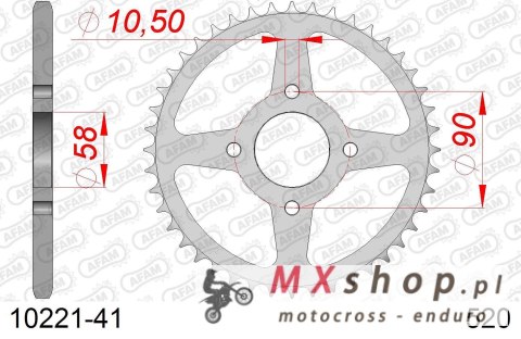 AFAM 2026/04 ZĘBATKA TYLNA 279 41 HONDA VT 125C '99-'07 (JTR273.41) (ŁAŃC. 520)