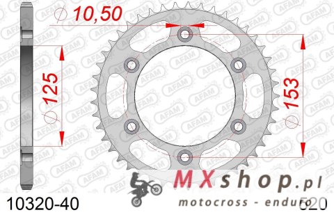AFAM 2026/04 ZĘBATKA TYLNA 288 40 HONDA CRF 250L '13-'18, CRF 250 RALLY '16-'18, CRM 250 '91-'95 (JTR301.40) (ŁAŃC. 520)