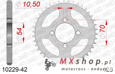 AFAM 2026/04 ZĘBATKA TYLNA 4304 42 HONDA CBR 125 '04-'10 (JC34/39) (JTR1206.42) (ŁAŃC. 428)