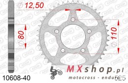 AFAM 2026/04 ZĘBATKA TYLNA 4350 40 HONDA CB 500 '94-'03, CB 750F '93-'03 (JTR1332.40) (ŁAŃC. 525)