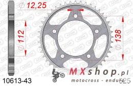 AFAM 2026/04 ZĘBATKA TYLNA 4357 43 HONDA CB 600 HORNET '07-'13, CBR 600F '97-'98, '11-'14, CBF 600 '04-'07 (JTR1304.43) (ŁAŃC. 5