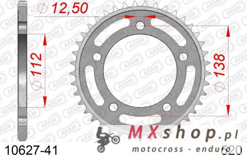 AFAM 2026/04 ZĘBATKA TYLNA 4384 41 HONDA CB 500F/X '13-'19, CBR 500R '13-'21 (JTR1316.41) (ŁAŃC. 520)