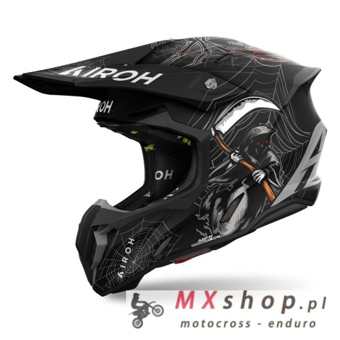AIROH KASK CROSS / ENDURO / ATV / QUAD TWIST 3 ARCADE MATT KOLOR CZARNY/BIAŁY/SZARY MAT ROZMIAR M