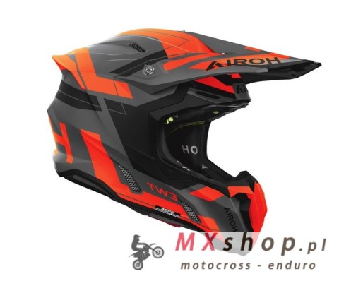 AIROH KASK CROSS / ENDURO / ATV / QUAD TWIST 3 DYNASTY ORANGE MATT KOLOR CZARNY MAT/POMARAŃCZOWY ROZMIAR L