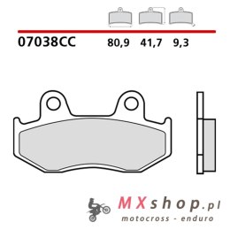 BREMBO 2026/05 KLOCKI HAMULCOWE KH323 SCOOTER CARBON CERAMIC CC (PÓŁMETALICZNE) PRZÓD/TYŁ (ECE R90)