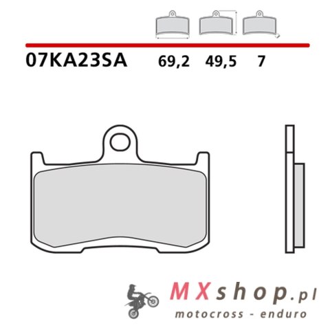 BREMBO 2026/05 KLOCKI HAMULCOWE KH347 SINTER SA (SPIEK METALICZNY) PRZÓD (ECE R90)