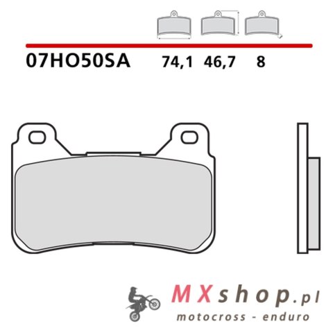 BREMBO 2026/05 KLOCKI HAMULCOWE KH390 SINTER SA (SPIEK METALICZNY) PRZÓD (ECE R90)