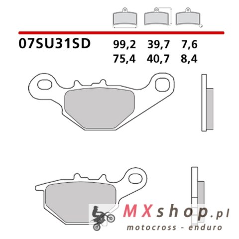 BREMBO 2026/05 KLOCKI HAMULCOWE KH401 OFF ROAD SINTER SD (SPIEK METALICZNY) PRZÓD/TYŁ (ECE R90)