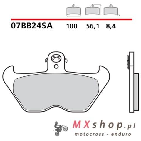 BREMBO 2026/05 KLOCKI HAMULCOWE KH407 SINTER SA (SPIEK METALICZNY) PRZÓD (ECE R90)