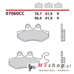 BREMBO 2026/05 KLOCKI HAMULCOWE KH418 SCOOTER CARBON CERAMIC CC (PÓŁMETALICZNE) PRZÓD/TYŁ (ECE R90)