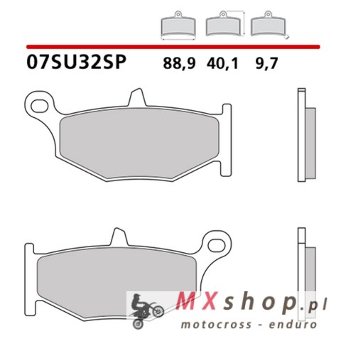 BREMBO 2026/05 KLOCKI HAMULCOWE KH419 SINTER SP (SPIEK METALICZNY) TYŁ (ECE R90)