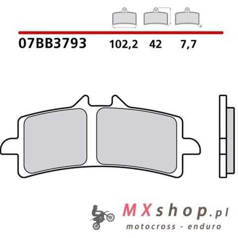 BREMBO 2026/05 KLOCKI HAMULCOWE KH447 GENUINE SINTER (SPIEK METALICZNY MIESZANKA OEM) PRZÓD/TYŁ