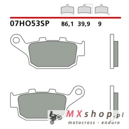BREMBO 2026/05 KLOCKI HAMULCOWE KH496 SINTER SP (SPIEK METALICZNY) TYŁ (ECE R90)