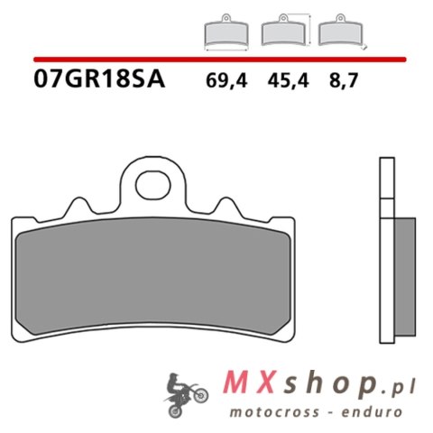 BREMBO 2026/05 KLOCKI HAMULCOWE KH606 SINTER SA (SPIEK METALICZNY) PRZÓD (ECE R90)