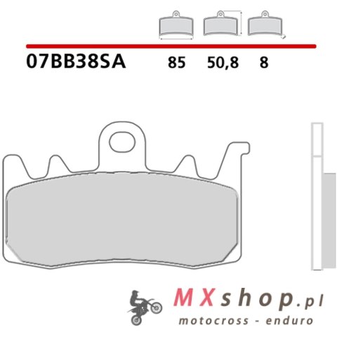 BREMBO 2026/05 KLOCKI HAMULCOWE KH630 SINTER SA (SPIEK METALICZNY) PRZÓD (ECE R90)