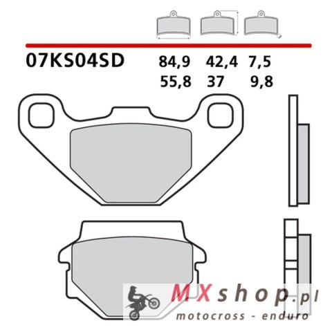BREMBO 2026/05 KLOCKI HAMULCOWE KH67 OFF ROAD SINTER SD (SPIEK METALICZNY) PRZÓD/TYŁ (ECE R90)