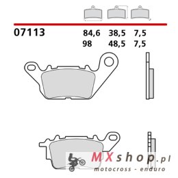 BREMBO 2026/05 KLOCKI HAMULCOWE KH694 SCOOTER CARBON CERAMIC CC (PÓŁMETALICZNE) PRZÓD/TYŁ (ECE R90)