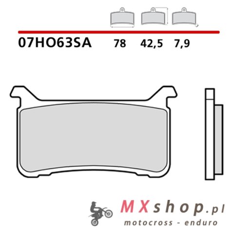 BREMBO 2026/05 KLOCKI HAMULCOWE KH700 SINTER SA (SPIEK METALICZNY) PRZÓD (ECE R90)