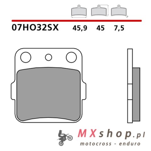 BREMBO 2026/05 KLOCKI HAMULCOWE KH84 OFF ROAD SINTER SD (SPIEK METALICZNY) PRZÓD/TYŁ (ECE R90)