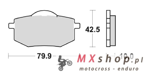 SCHUH WYPRZEDAŻ KLOCKI HAMULCOWE KH136 YAMAHA XV 535 VIRAGO 88-94, PRZÓD KOLOR CZARNY