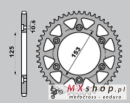 ZĘBATKA TYLNA ALUMINIOWA 288 46Z ERGAL HONDA CRF 250 '13-'21, XR 250 R '91-'96, XR 600 R '91-'00, XR 650 L '93-'22 - WYPRZEDAŻ