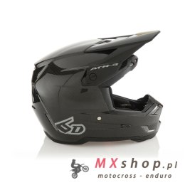 6D HELMETS KASK CROSS/ENDURO ATR-3 SOLID GLOSS BLACK KOLOR CZARNY/SZARY ROZMIAR S
