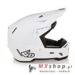 6D HELMETS KASK CROSS/ENDURO MODEL ATR-3 SOLID GLOSS WHITE FIM (FRHPhe-02) KOLOR BIAŁY ROZMIAR S