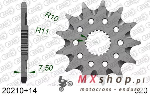 AFAM 2026/06 ZĘBATKA PRZEDNIA 2120 14 HONDA CR 125R '04-'07, CRF 250R/X '04-'17 SAMOOCZYSZCZAJĄCA (ŁAŃC. 520) (JTF1323.14SC)