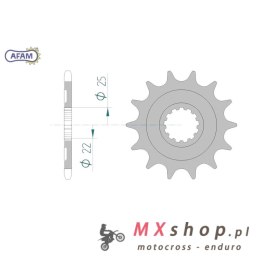AFAM 2026/06 ZĘBATKA PRZEDNIA 2141 14 KAWASAKI KXF 450 '06-20' KLX 450 '08-20' (ŁAŃC. 520) (JTF1565.14SC)