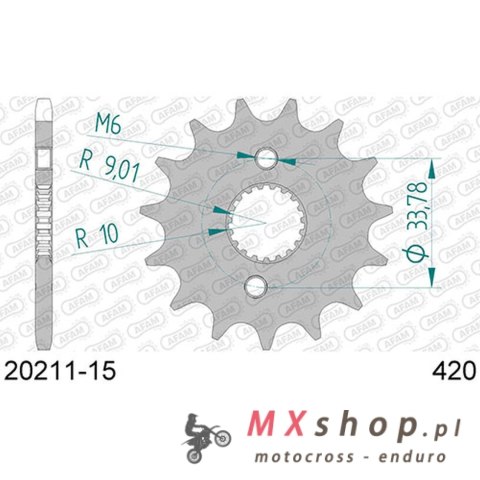 AFAM 2026/06 ZĘBATKA PRZEDNIA 2157 15 HONDA CRF 150 '07-20' (ŁAŃC. 420) (JTF1310.15SC)
