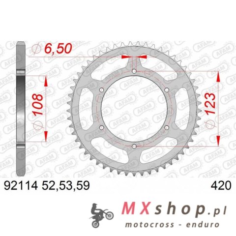 AFAM 2026/06 ZĘBATKA TYLNA 4412 52 APRILIA RS 50 '06-'14, DERBI GPR 50 '04-'13, SENDA SM 50 '07-'12 (ŁAŃC.420) (JTR1133.52)