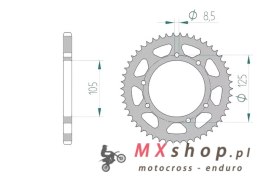 AFAM 2026/06 ZĘBATKA TYLNA 4413 51 YAMAHA XT 125X/SM '05-'09 (441351JT) (ŁAŃC. 428) (JTR1134.51)