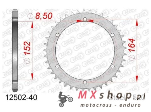 AFAM 2026/06 ZĘBATKA TYLNA 856 40 YAMAHA TT600 R '98-'03, TT600S '93-'95, YFS 200`88-06, YFM 350 WARRIOR '89-04, YFM 660 RAPTOR 