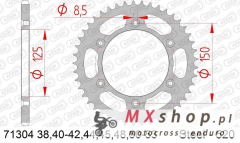AFAM 2026/06 ZĘBATKA TYLNA 899 41 KTM SX/EXC (ŁAŃC. 520) (JTR897.41)