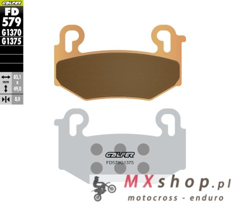 GALFER KLOCKI HAMULCOWE KH779 SPIEK METALICZNY (ZŁOTE) SPORT BMW R 1300GS '23-'25, R 1300GS TRIPLE BLACK '23-'25; R 1300GS TROPH