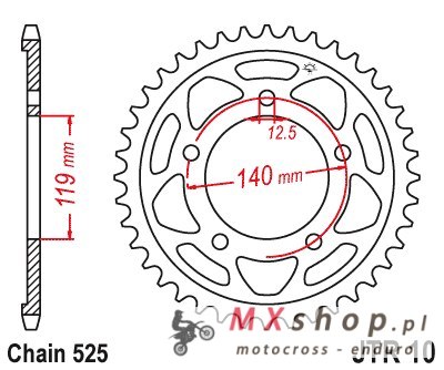 JT ZĘBATKA TYLNA 4671 46 BMW M 1000 RR '21-'26, S 1000 RR '24-'26 (467146JT) (ŁAŃC. 525) - ZAMÓWIĆ