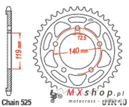 JT ZĘBATKA TYLNA 4671 46 BMW M 1000 RR '21-'26, S 1000 RR '24-'26 (467146JT) (ŁAŃC. 525) - ZAMÓWIĆ