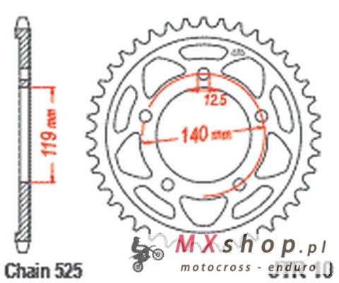 JT ZĘBATKA TYLNA 4671 46 BMW M 1000 RR '21-'26, S 1000 RR '24-'26 (467146JT) (ŁAŃC. 525) - ZAMÓWIĆ