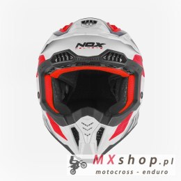 NOX KASK OFF ROAD / CROSS N634 STORM KOLOR BIAŁY/NIEBIESKI/CZERWONY ROZMIAR S