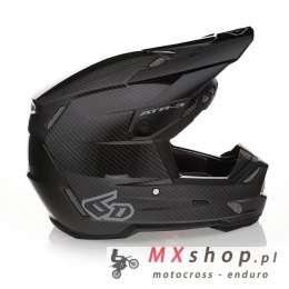 6D HELMETS KASK CROSS/ENDURO MODEL ATR-3 SOLID GLOSS BLACK FIM (FRHPhe-02) KOLOR CZARNY/SZARY ROZMIAR L