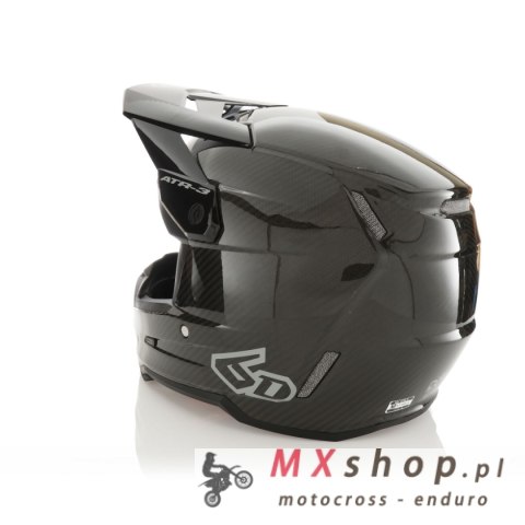 6D HELMETS KASK CROSS/ENDURO MODEL ATR-3 SOLID GLOSS BLACK FIM (FRHPhe-02) KOLOR CZARNY/SZARY ROZMIAR L