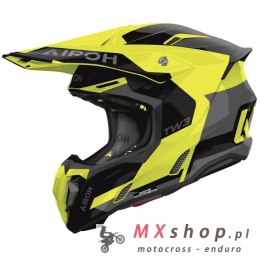 AIROH KASK CROSS / ENDURO / ATV / QUAD TWIST 3 FANCY YELLOW GLOSS KOLOR CZARNY/SZARY/ŻÓŁTY FLUO ROZMIAR L