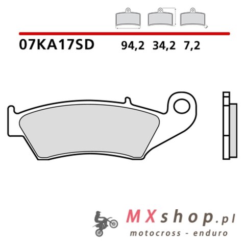 BREMBO 2026/06 KLOCKI HAMULCOWE KH185 OFF ROAD SINTER SD (SPIEK METALICZNY) (ECE R90)